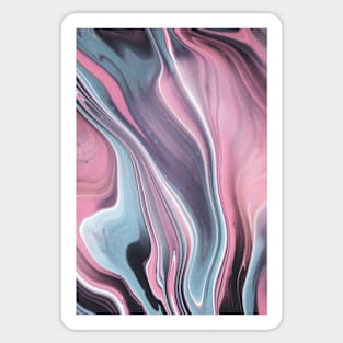 Pink Grey Abstract Painting Sticker